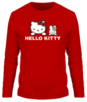 Мужская футболка длинный рукав Hello kitty фото