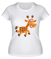 Женская футболка Жираф smile фото