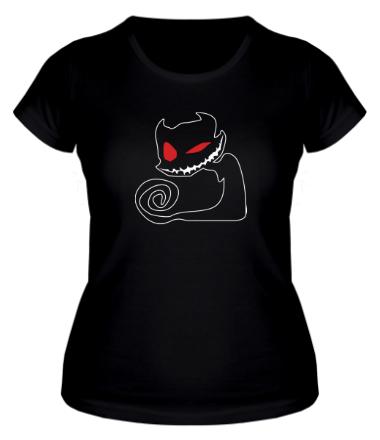 Женская футболка Злобный кот