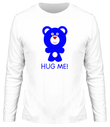 Мужская футболка длинный рукав Hug me - Обними меня