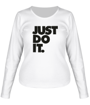 Женская футболка длинный рукав Just Do It фото
