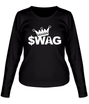 Женская футболка длинный рукав SWAG фото