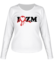 Женская футболка длинный рукав I love ZM фото