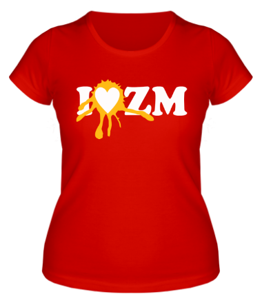 Женская футболка I love ZM