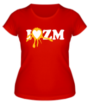 Женская футболка I love ZM фото