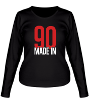 Женская футболка длинный рукав Made in 90s фото