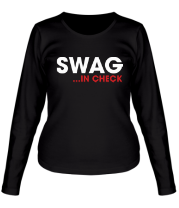 Женская футболка длинный рукав Swag in Check фото
