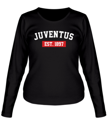 Женская футболка длинный рукав FC Juventus Est. 1897