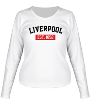 Женская футболка длинный рукав FC Liverpool Est. 1892 фото