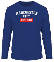 Мужская футболка длинный рукав FC Manchester City Est. 1880 фото