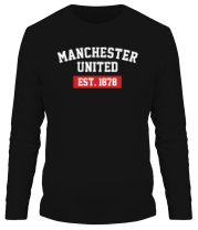 Мужская футболка длинный рукав FC Manchester United Est. 1878 фото