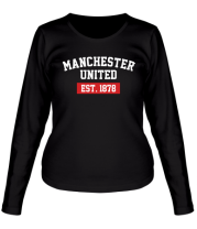 Женская футболка длинный рукав FC Manchester United Est. 1878 фото