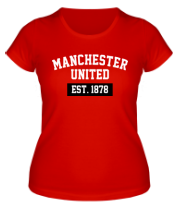 Женская футболка FC Manchester United Est. 1878 фото