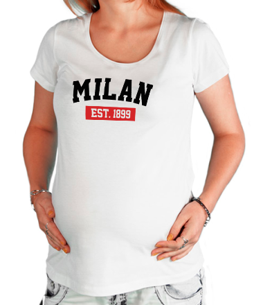Футболка для беременных FC Milan Est. 1899