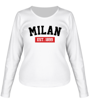 Женская футболка длинный рукав FC Milan Est. 1899 фото