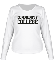 Женская футболка длинный рукав Community College фото
