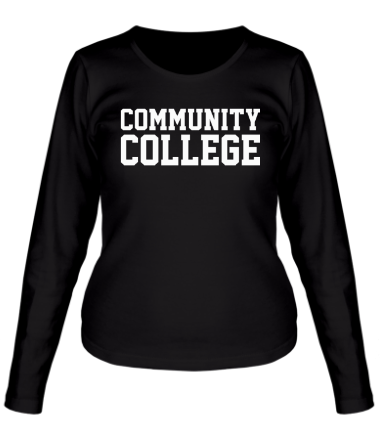 Женская футболка длинный рукав Community College