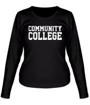 Женская футболка длинный рукав Community College фото