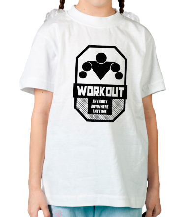 Детская футболка WorkOut. Anybody. Anywhere. Anytime.