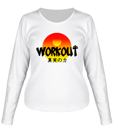 Женская футболка длинный рукав WorkOut Sunset