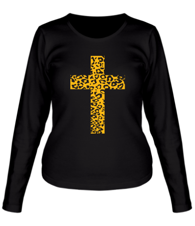 Женская футболка длинный рукав Cross Leopard