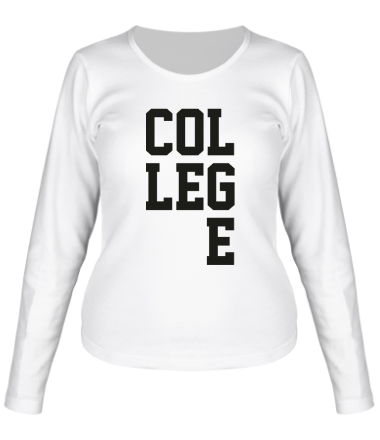 Женская футболка длинный рукав College Lines