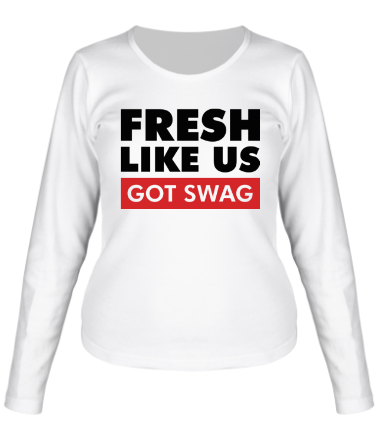 Женская футболка длинный рукав Fresh like US