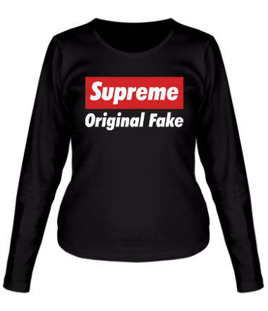Женская футболка длинный рукав Supreme Original Fake