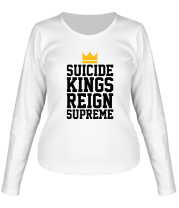 Женская футболка длинный рукав Supreme Suicide Kings фото