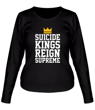 Женская футболка длинный рукав Supreme Suicide Kings