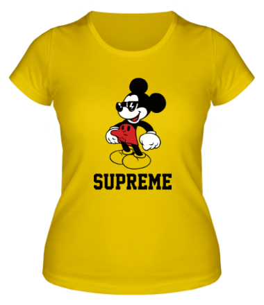 Женская футболка Supreme Mickey Mouse