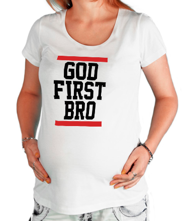 Футболка для беременных God First Bro