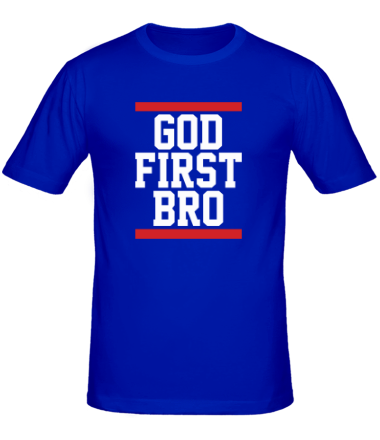 Мужская футболка God First Bro