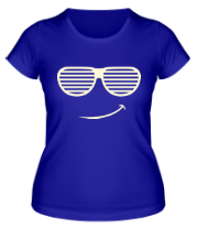 Женская футболка Довольный смайл в очках жалюзи фото