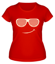 Женская футболка Довольный смайл в очках жалюзи фото