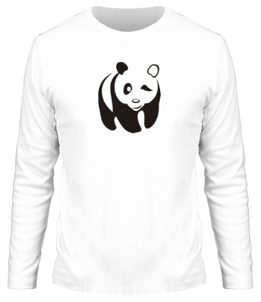 Мужская футболка длинный рукав Панда 