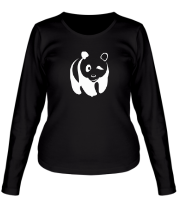 Женская футболка длинный рукав Панда  фото