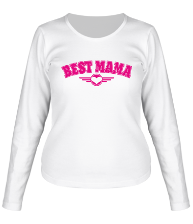 Женская футболка длинный рукав Best Мама
