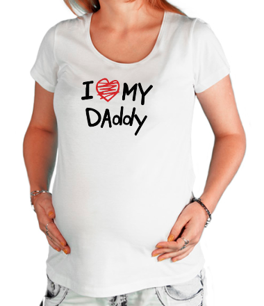 Футболка для беременных I love my Daddy