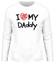 Мужская футболка длинный рукав I love my Daddy фото