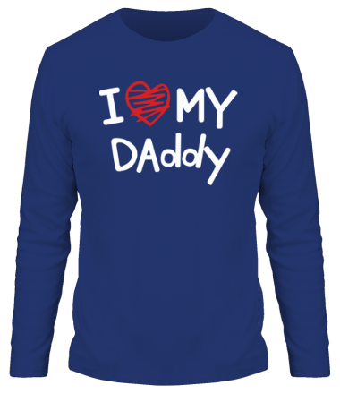 Мужская футболка длинный рукав I love my Daddy