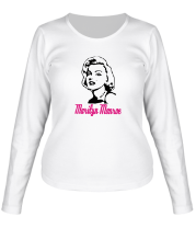 Женская футболка длинный рукав Мерлин Монро (Marilyn Monroe) фото