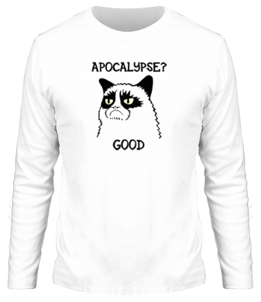 Мужская футболка длинный рукав Apocalypse? good (Апокалипсис? хорошо)