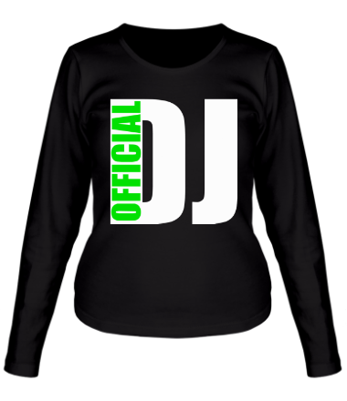 Женская футболка длинный рукав Official DJ