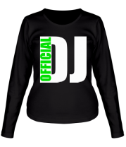 Женская футболка длинный рукав Official DJ фото