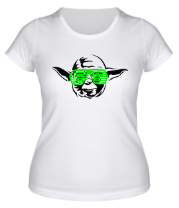 Женская футболка Йода в очках жалюзи фото
