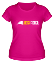 Женская футболка Lucky fisher фото