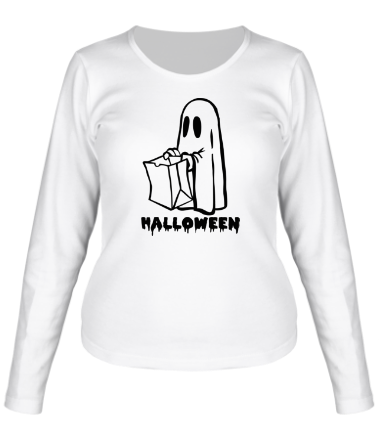 Женская футболка длинный рукав Хэллоуин