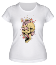 Женская футболка Мозг на череп давит фото