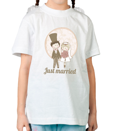Детская футболка Just married (Молодожены)